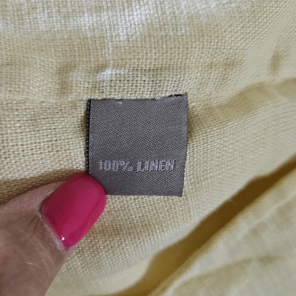 Womans Ellen Tracy Linen Yellow Jacket 8 (M) - Picture 6 of 10